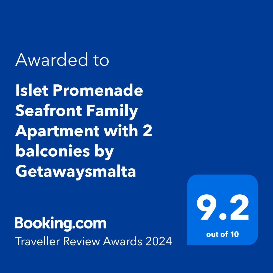 Islet Promenade Seafront Family Apartment With 2 Balconies By Getawaysmalta Bahía de San Pablo Exterior foto